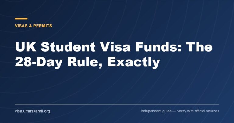 UK Student Visa Funds: The 28-Day Rule, Exactly