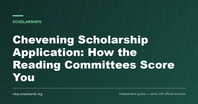 Chevening Scholarship Application: How the Reading Committees Score You