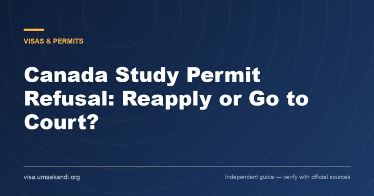 Canada Study Permit Refusal: Reapply or Go to Court?