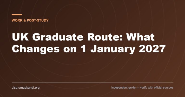 UK Graduate Route: What Changes on 1 January 2027